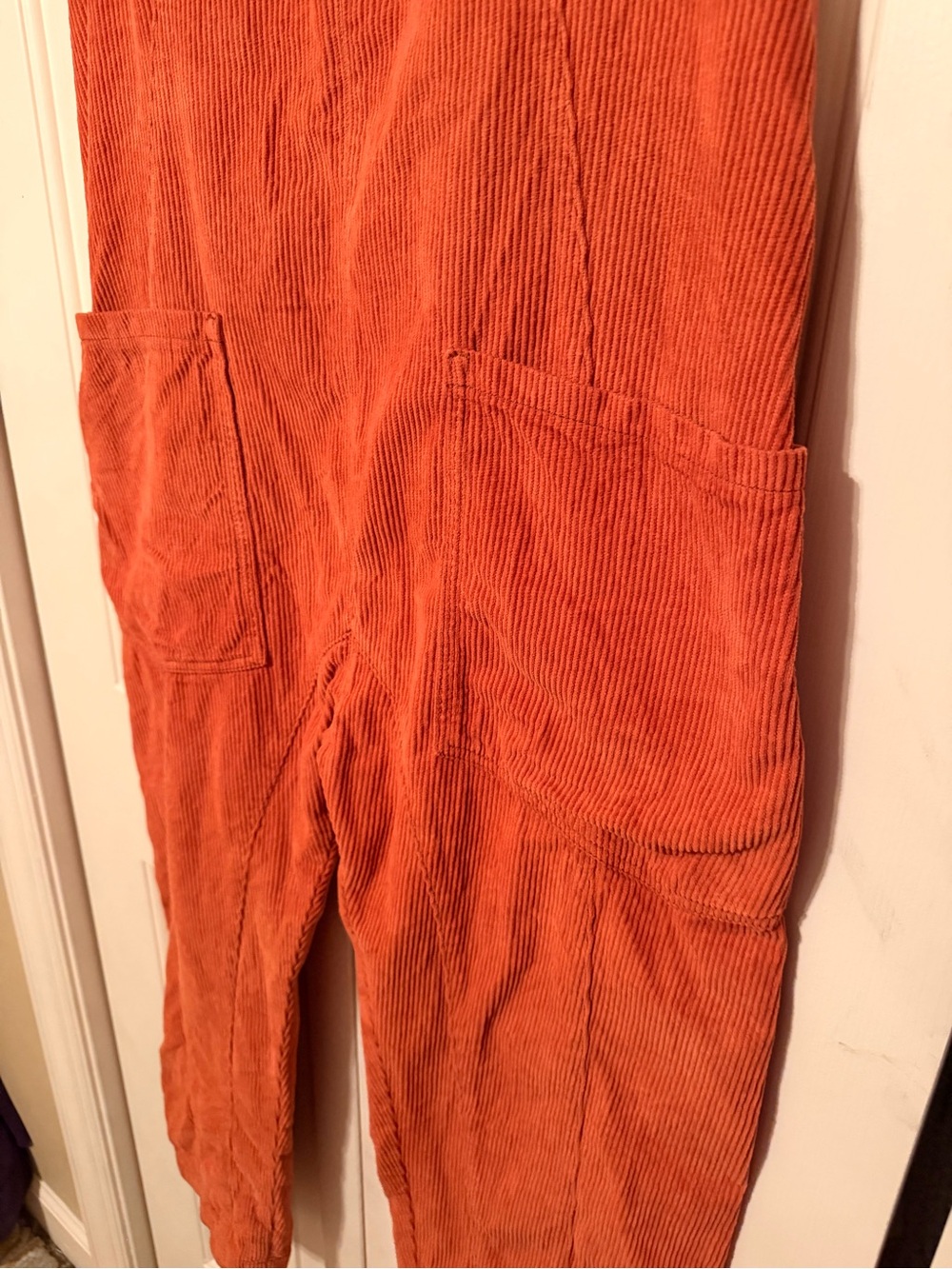 We The Free Orange High Roller Corduroy Jumpsuit Women's Size S - Picture 7 of 7